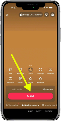 Tap Go LIVE